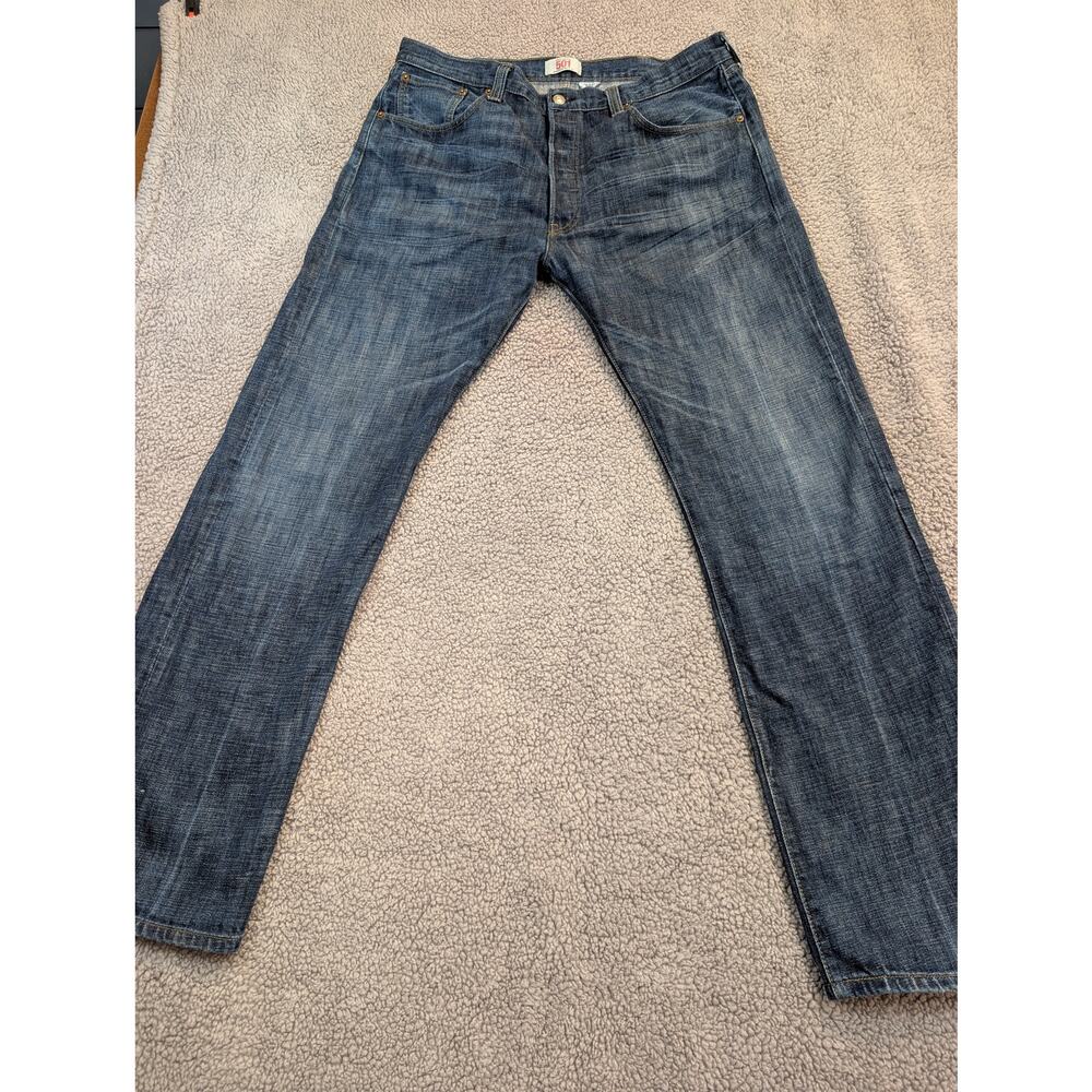 Levi's 501 Jeans Men's 38x34 Blue Button Fly (0515) - Picture 2 of 12